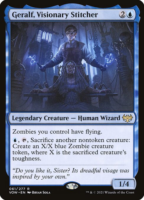 MTG Geralf, Visionary Stitcher VOW 061 Standard Foil front