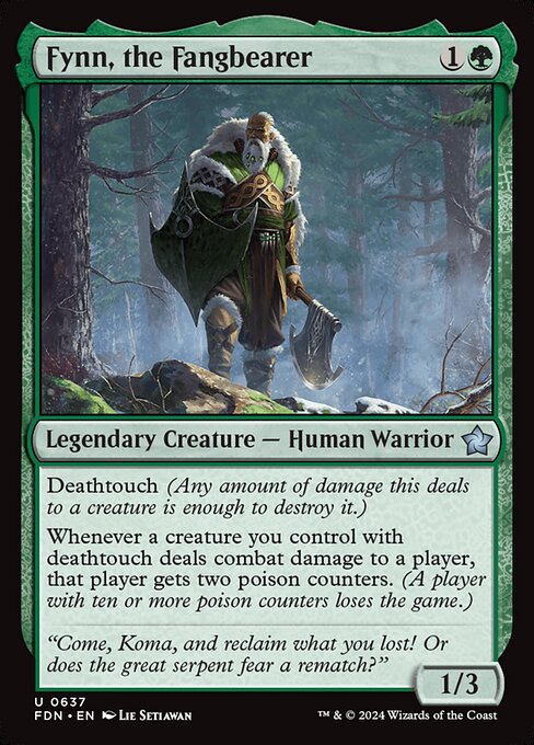 MTG Fynn, the Fangbearer FDN 637 Starter Collection Nonfoil