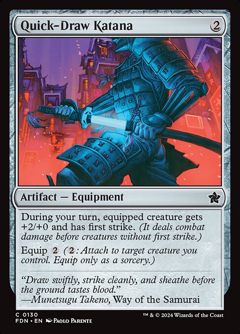 MTG Quick-Draw Katana FDN 130 Regular Foil