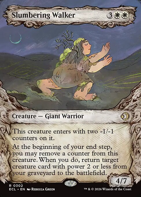 MTG Slumbering Walker ECL 302 Borderless Nonfoil