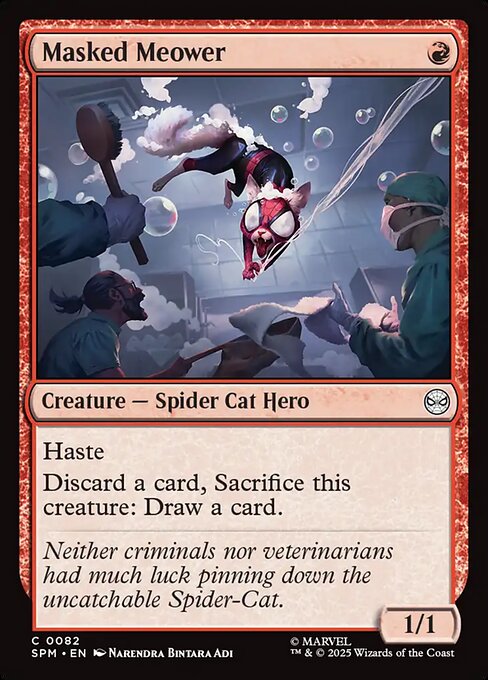 MTG Masked Meower SPM 082 Regular Foil