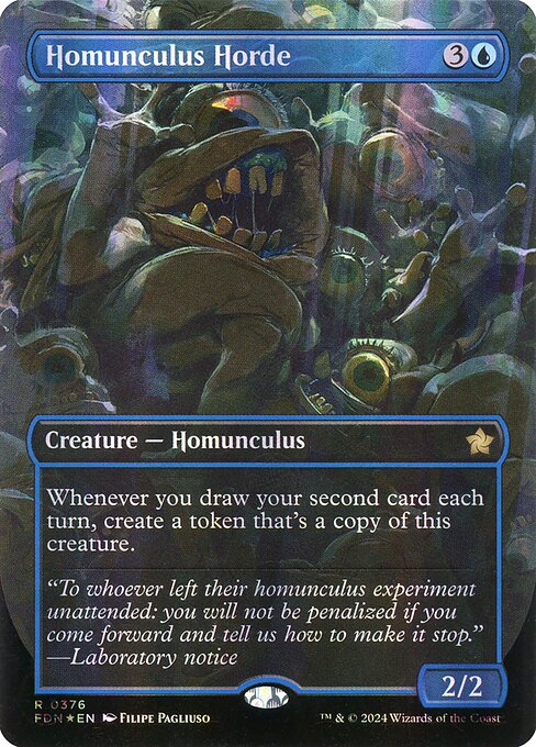 MTG Homunculus Horde FDN 376 Borderless Mana Foil