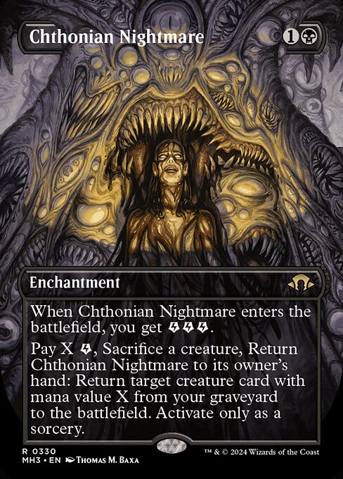 MTG Chthonian Nightmare MH3 330 Borderless Frame Break Foil