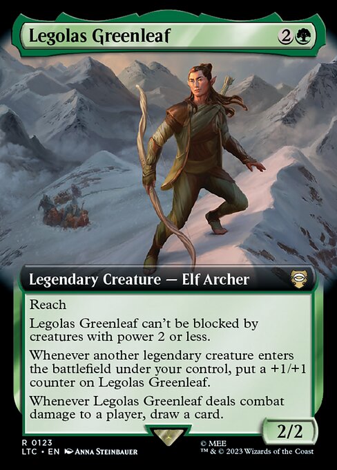 MTG Legolas Greenleaf LTC 123 Extended Art Nonfoil