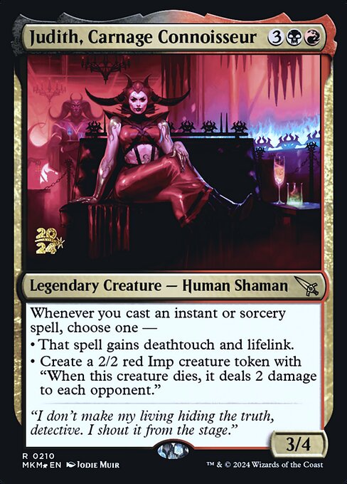 MTG Judith, Carnage Connoisseur PMKM 210s Prerelease Foil