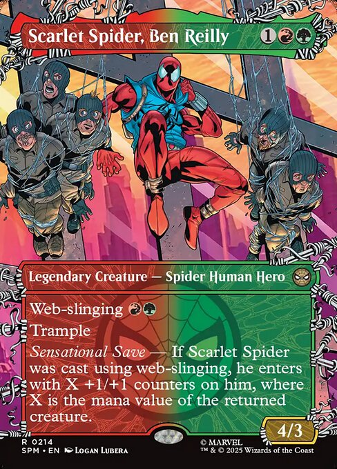 MTG Scarlet Spider, Ben Reilly SPM 214 Borderless Web-Slinger Nonfoil
