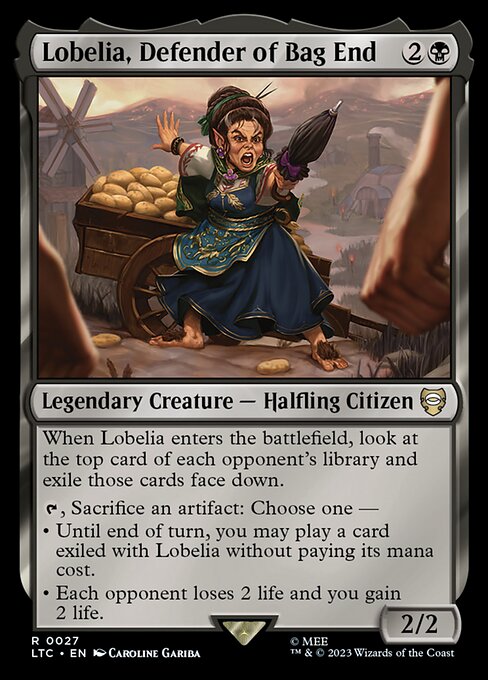 MTG Lobelia, Defender of Bag End LTC 027 Regular Nonfoil