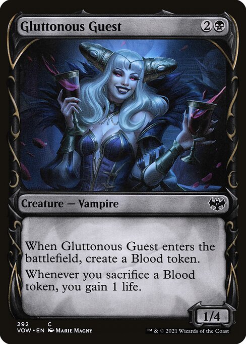 MTG Gluttonous Guest VOW 292 Showcase Fang Nonfoil front