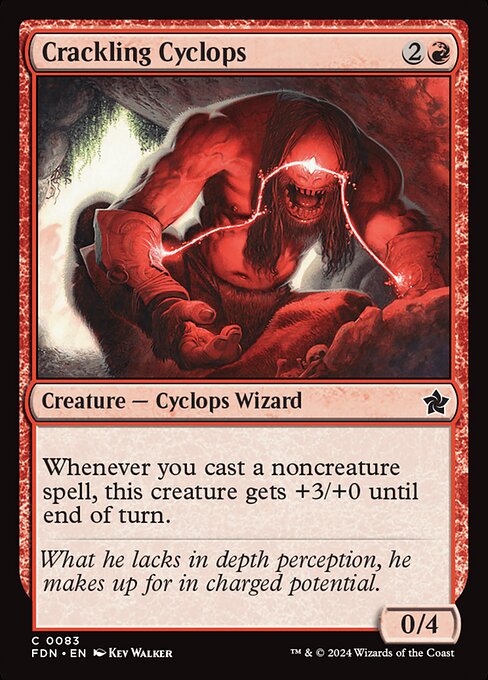 MTG Crackling Cyclops FDN 083 Regular Foil