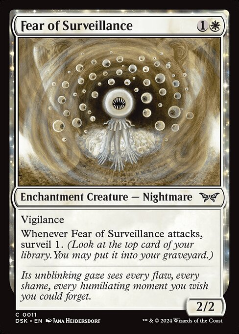 MTG Fear of Surveillance DSK 011 Regular Nonfoil