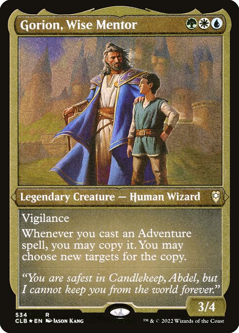 MTG Gorion, Wise Mentor CLB 534 Foil Etched Frame Etched
