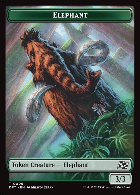 MTG Elephant Token DFT 006 Token Foil