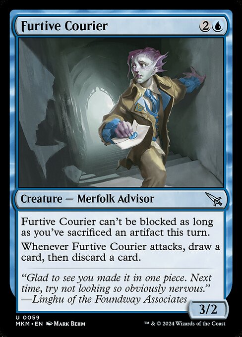 MTG Furtive Courier MKM 059 Regular Nonfoil