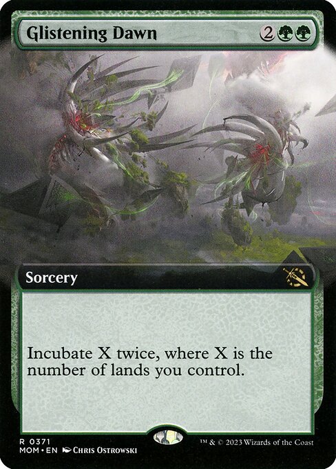 MTG Glistening Dawn MOM 371 Extended Art Nonfoil