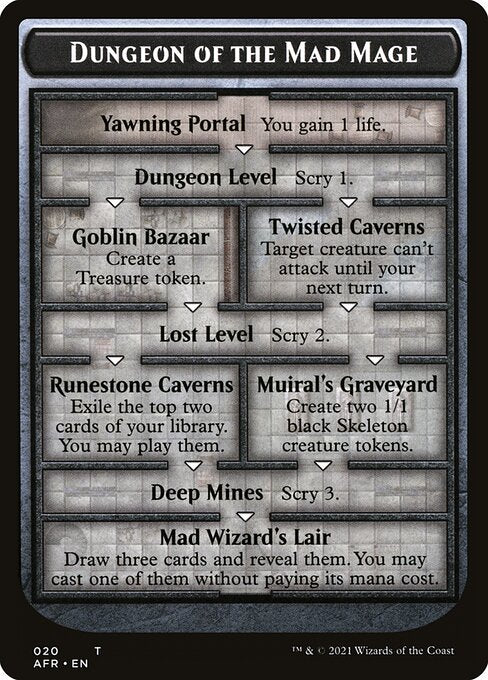 MTG Dungeon of the Mad Mage AFR 020 Dungeon Card Foil