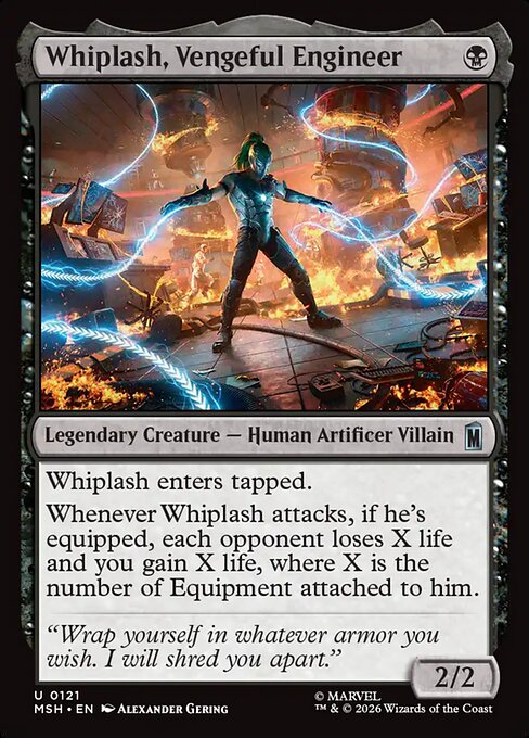 MTG Whiplash, Vengeful Engineer MSH 121 Regular Foil