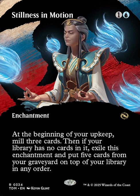 MTG Stillness in Motion TDM 334 Borderless Clan Foil