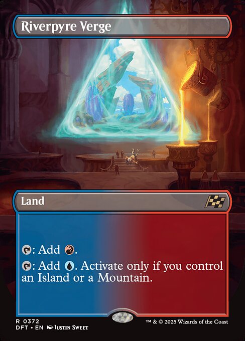 MTG Riverpyre Verge DFT 372 Borderless Verge Nonfoil