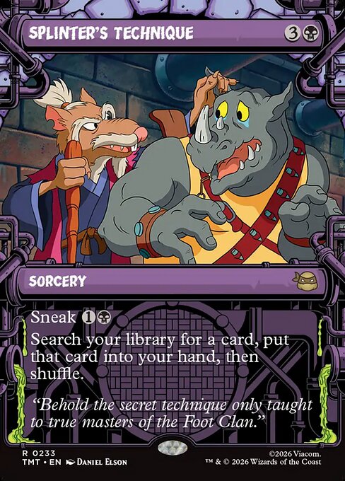 MTG Splinter's Technique TMT 233 Sewer Frame Foil