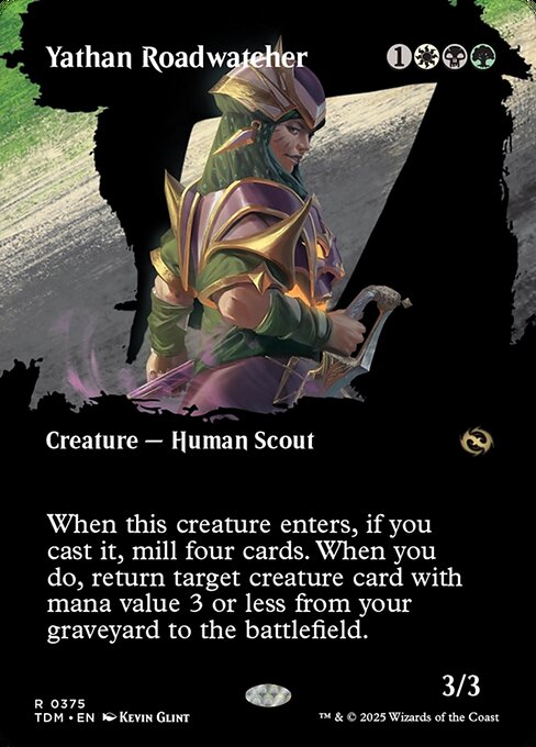 MTG Yathan Roadwatcher TDM 375 Borderless Clan Nonfoil