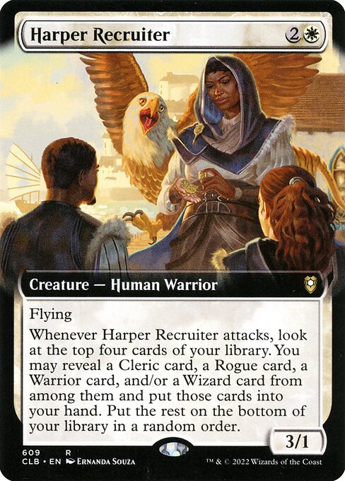 MTG Harper Recruiter CLB 609 Extended Art Nonfoil