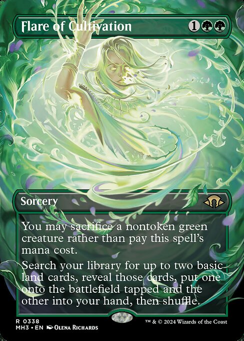 MTG Flare of Cultivation MH3 338 Borderless Frame Break Nonfoil