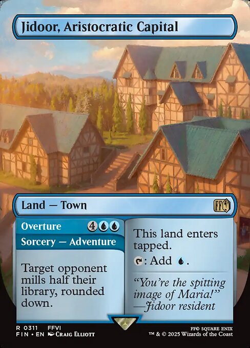 MTG Jidoor, Aristocratic Capital // Overture FIN 311 Borderless Adventure Land Nonfoil