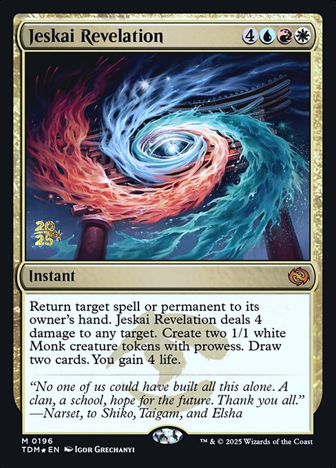 MTG Jeskai Revelation PTDM 196s Prerelease Foil