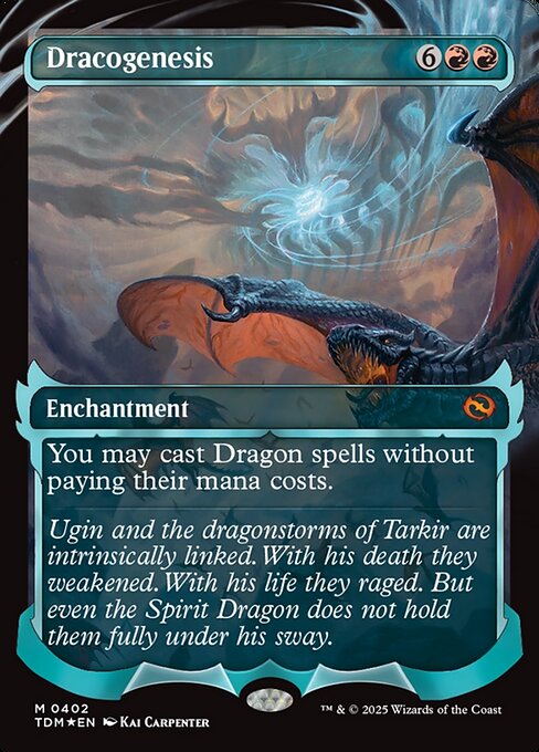 MTG Dracogenesis TDM 402 Showcase Ghostfire Foil