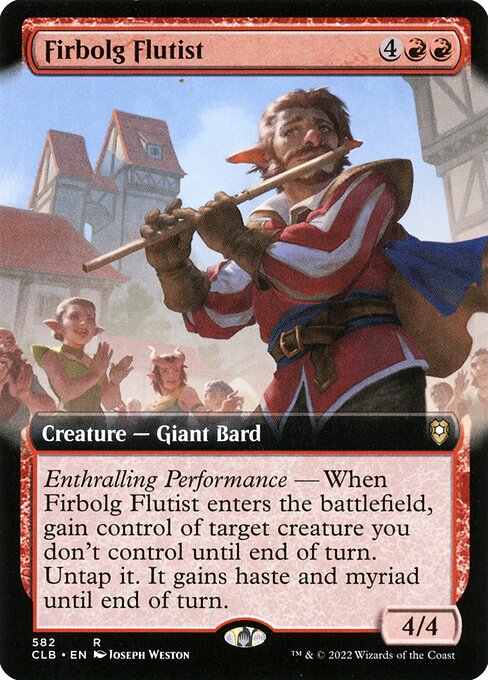 MTG Firbolg Flutist CLB 582 Extended Art Foil
