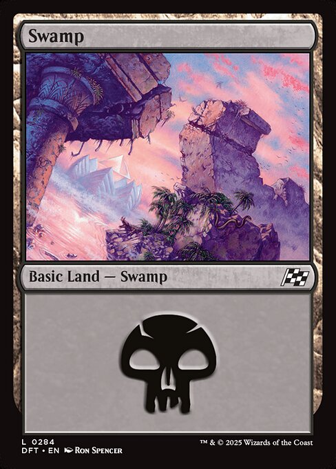 MTG Swamp DFT 284 Regular Basic Land Foil