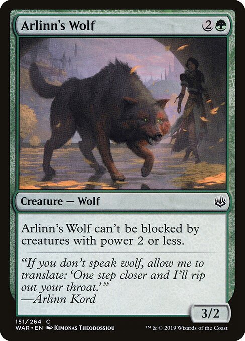 MTG Arlinn's Wolf WAR 151 Standard Foil front