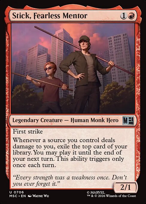 MTG Stick, Fearless Mentor MSC 706 Regular Foil