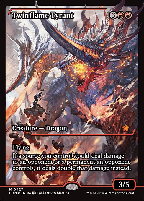MTG Twinflame Tyrant FDN 427 Japan Showcase Foil