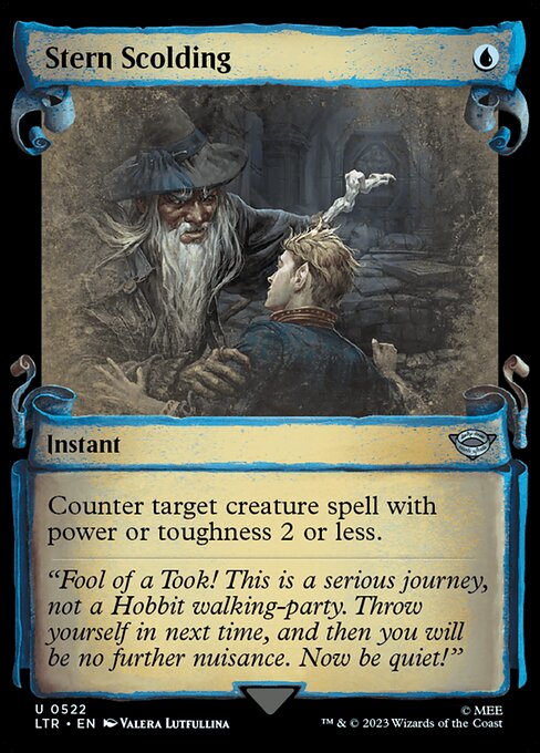 MTG Stern Scolding LTR 522 Showcase Scrolls of Middle-earth Nonfoil