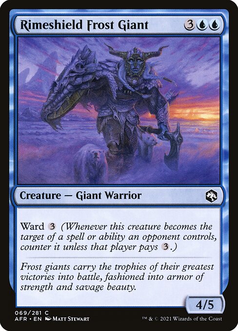 MTG Rimeshield Frost Giant AFR 069 Regular Foil
