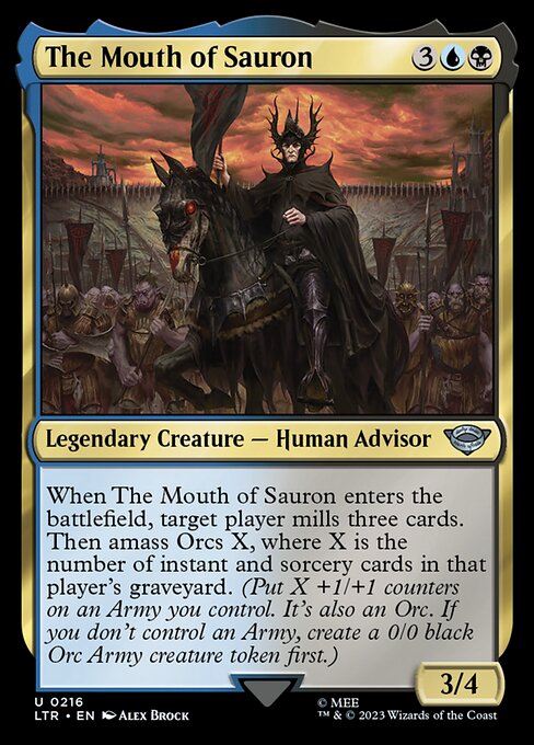 MTG The Mouth of Sauron LTR 216 Regular Nonfoil