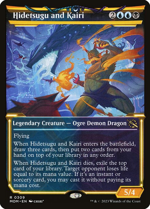 MTG Hidetsugu and Kairi MOM 309 Planar Showcase Foil