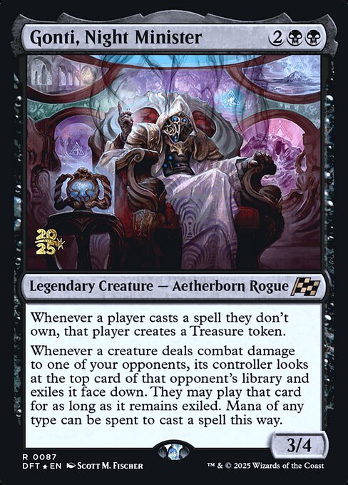 MTG Gonti, Night Minister PDFT 087s Prerelease Foil