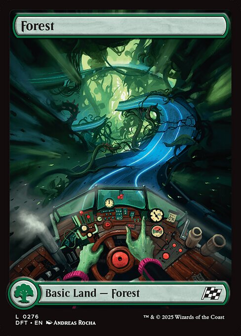 MTG Forest DFT 276 Full-Art Driver's Seat Basic Land Nonfoil