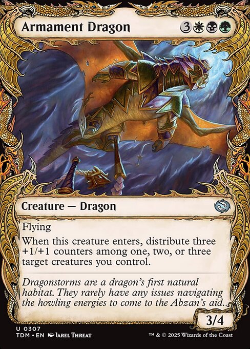 MTG Armament Dragon TDM 307 Showcase Draconic Frame Nonfoil