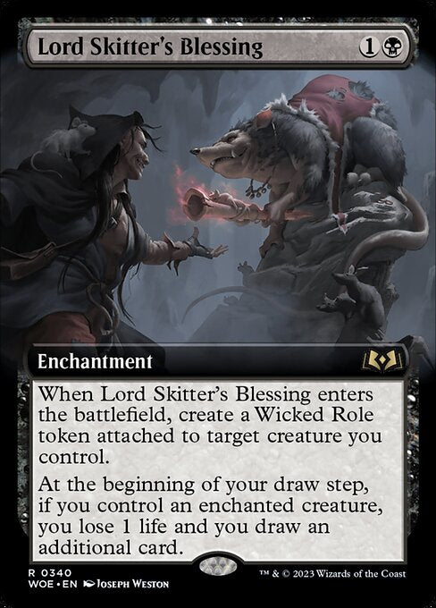 MTG Lord Skitter's Blessing WOE 340 Extended Art Nonfoil