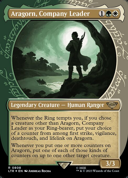 MTG Aragorn, Company Leader LTR 808 Borderless Surge Foil