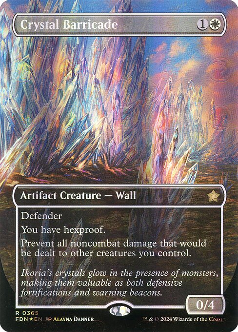 MTG Crystal Barricade FDN 365 Borderless Mana Foil