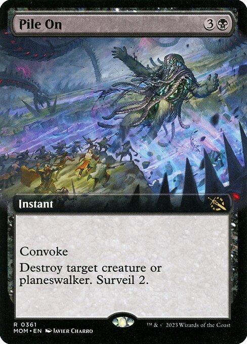 MTG Pile On MOM 361 Extended Art Foil