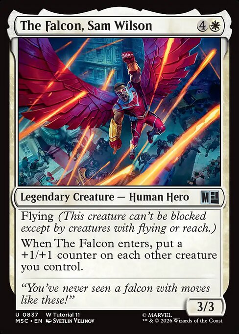 MTG The Falcon, Sam Wilson MSC 837 Regular Nonfoil
