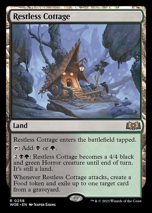 MTG Restless Cottage WOE 258 Regular Foil