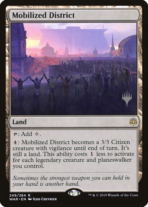 MTG Mobilized District PWAR 249P Promo Pack Nonfoil front