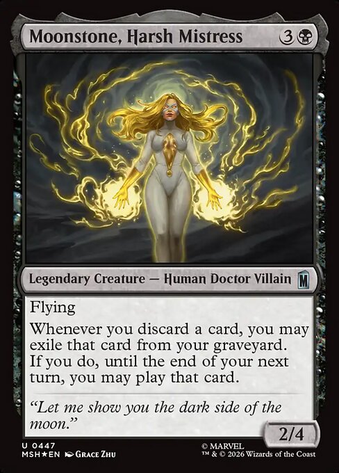 MTG Moonstone, Harsh Mistress MSH 447 Alternate Art Surge Foil