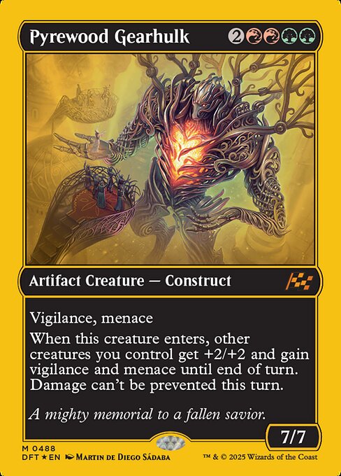 MTG Pyrewood Gearhulk DFT 488 Regular First-Place Foil